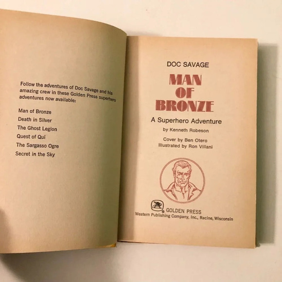 Vtg 1975 Doc Savage Man  of Bronze Superhero Kenneth Robeson Golden Press - Picture 9 of 16